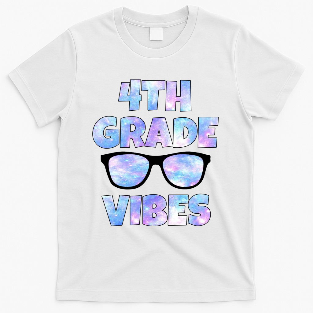 Cute Funny 4th Grade Vibes Cool Sunglasses T-Shirt