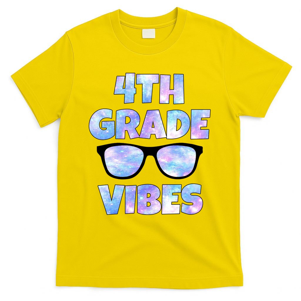 Cute Funny 4th Grade Vibes Cool Sunglasses T-Shirt