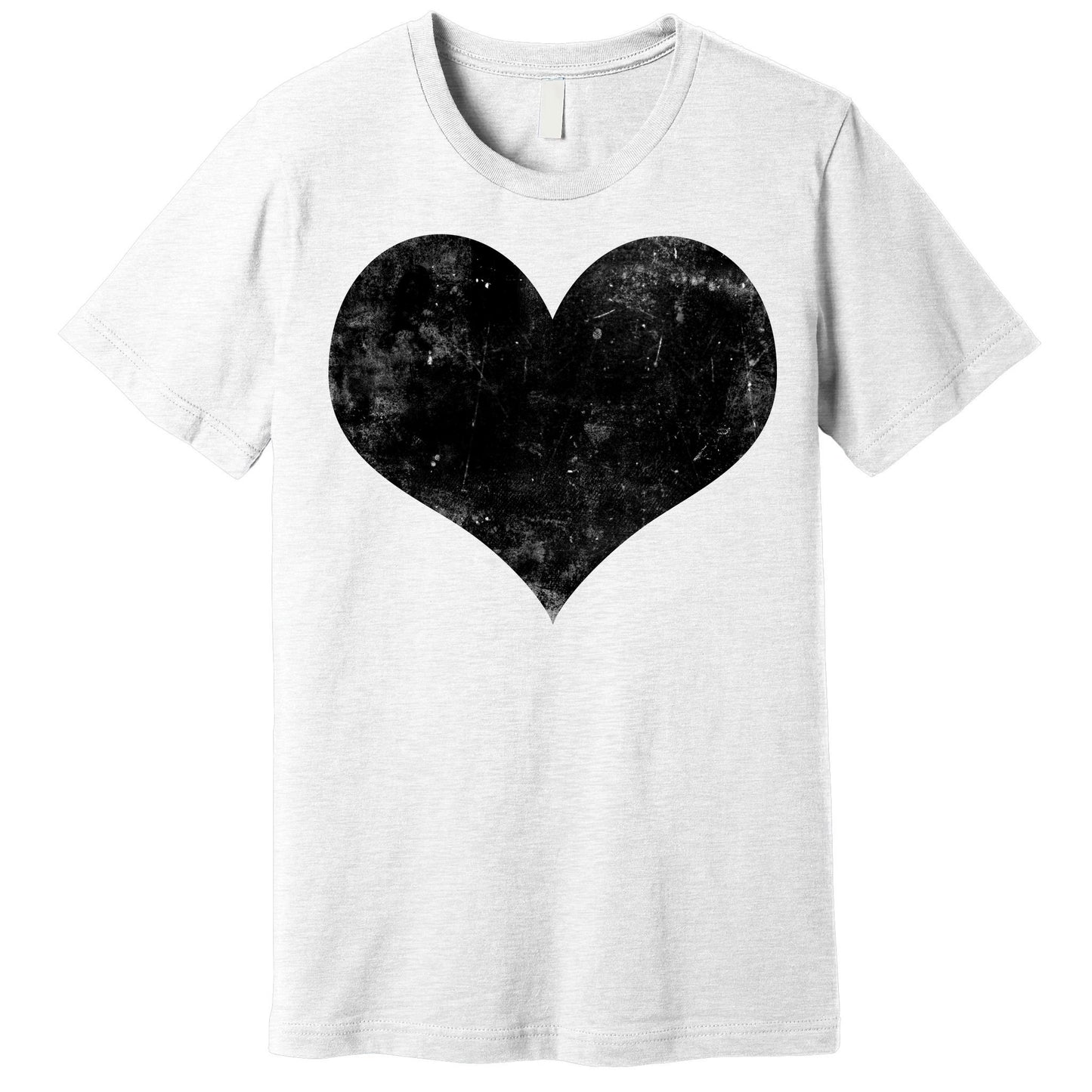 Cute Heart Valentines Day Vintage Distressed Premium T-Shirt