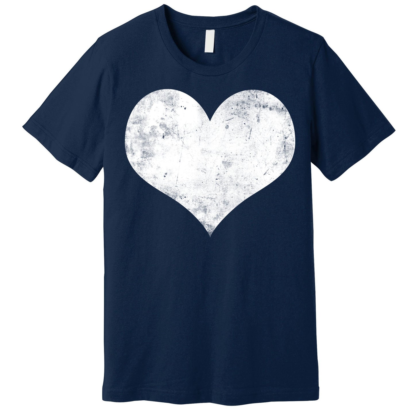 Cute Heart Valentines Day Vintage Distressed Premium T-Shirt