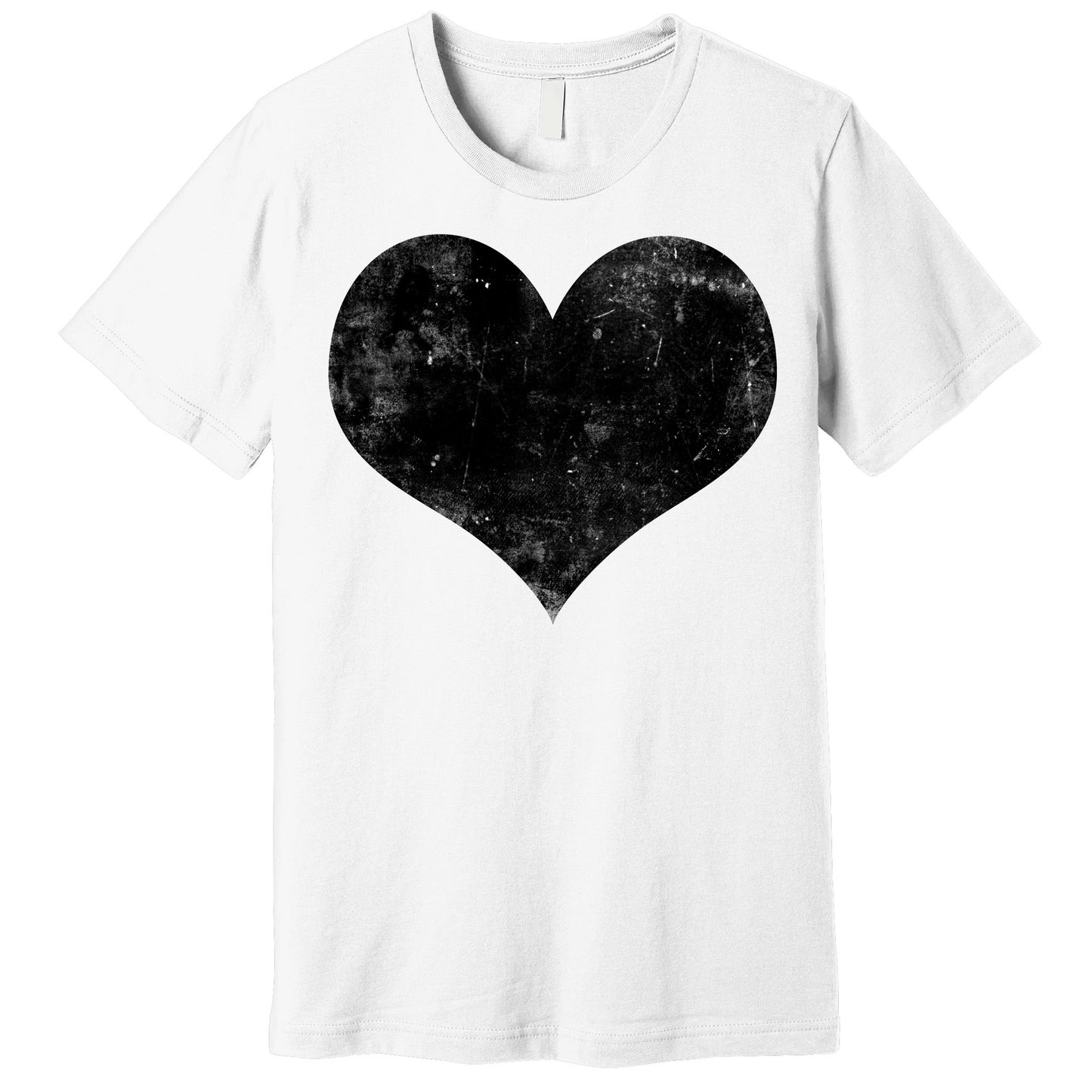 Cute Heart Valentines Day Vintage Distressed Premium T-Shirt
