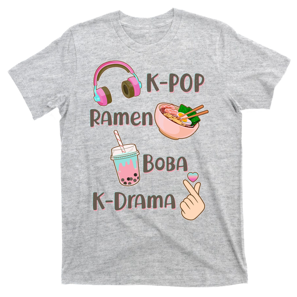 Cute K-Pop Raman Boba K-Drama T-Shirt