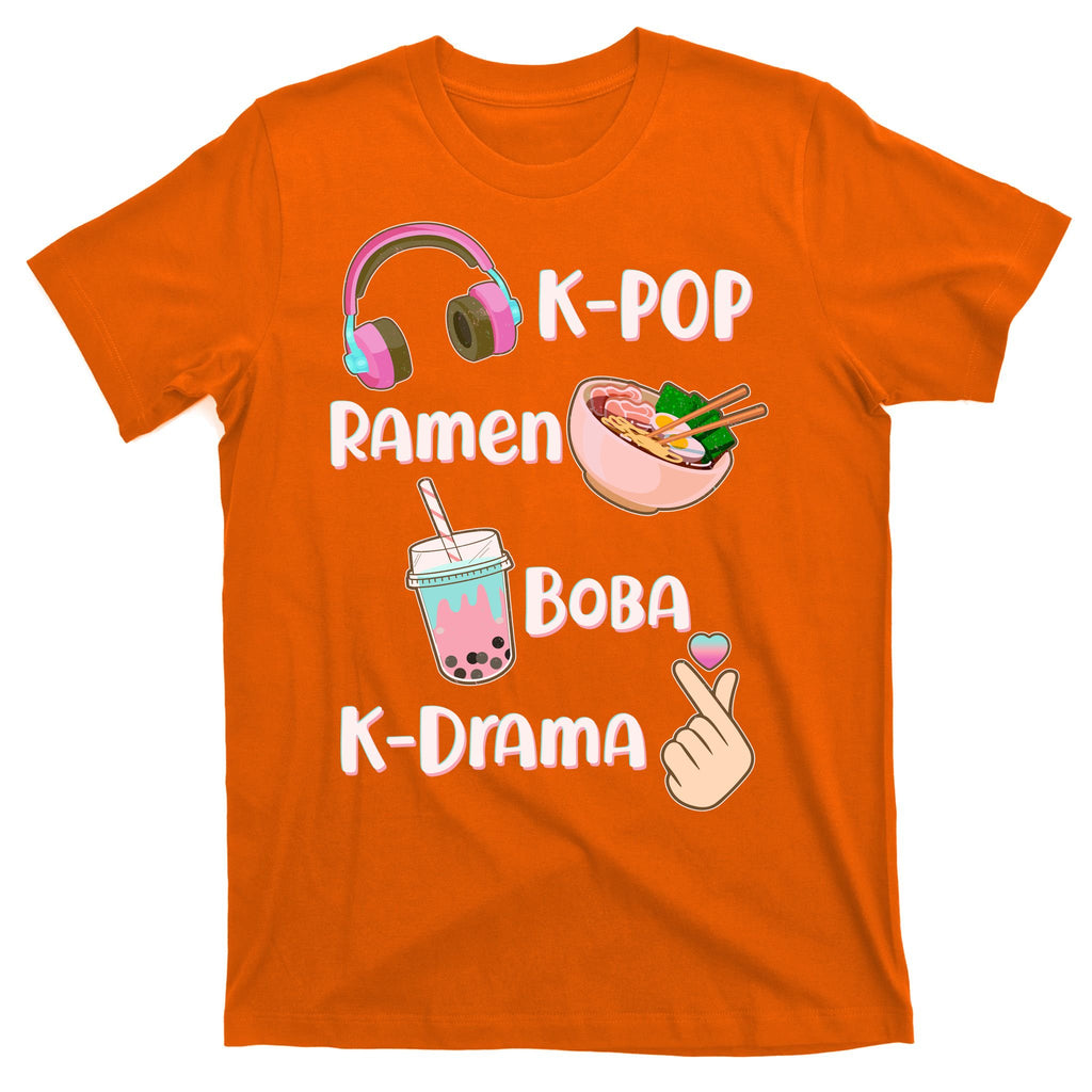 Cute K-Pop Raman Boba K-Drama T-Shirt