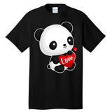 Cute Panda Holding A  Heart Tall T-Shirt