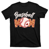 Cute Stylish Leopard Print Baseball Mom T-Shirt
