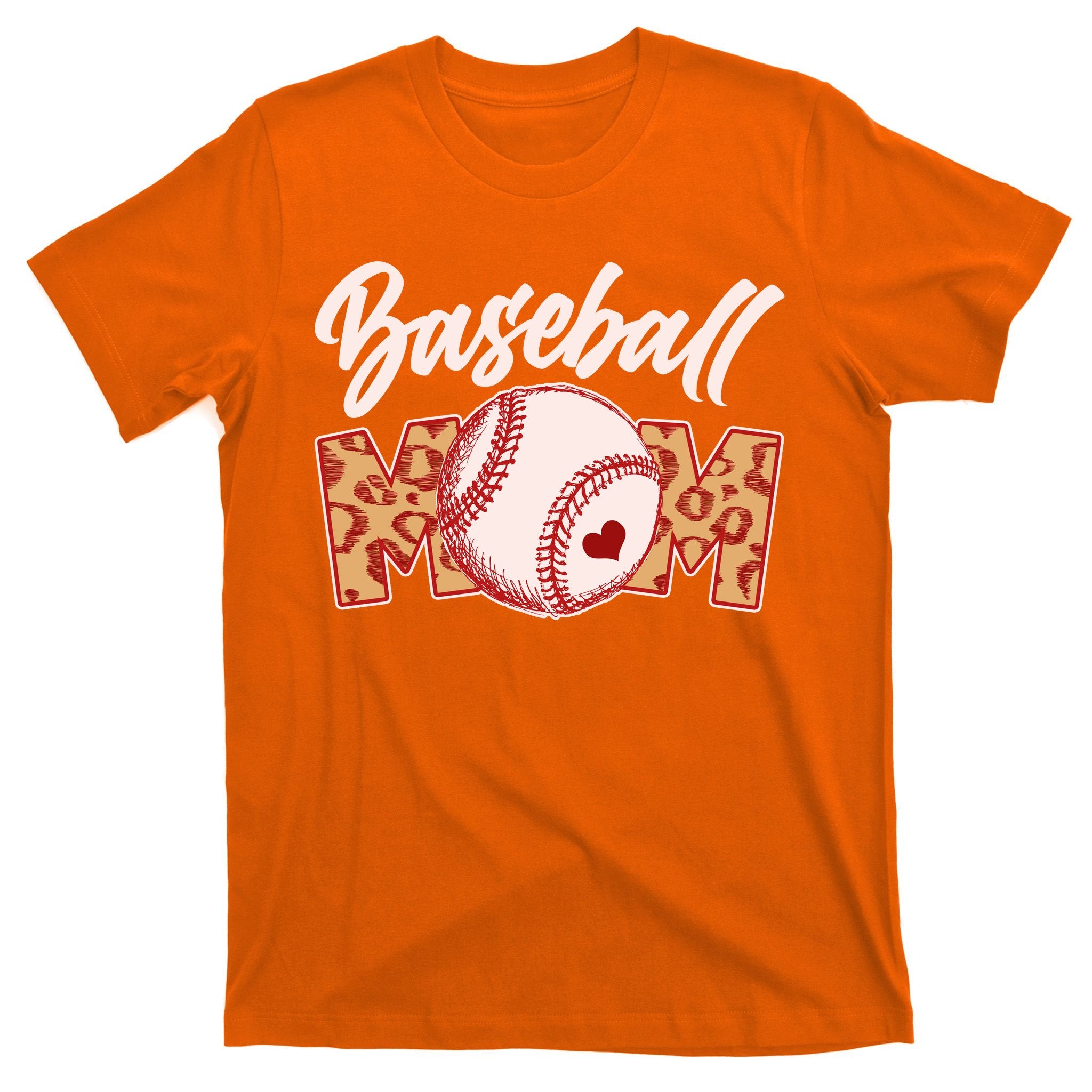 Cute Stylish Leopard Print Baseball Mom T-Shirt