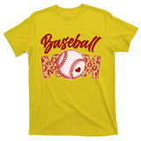 Cute Stylish Leopard Print Baseball Mom T-Shirt