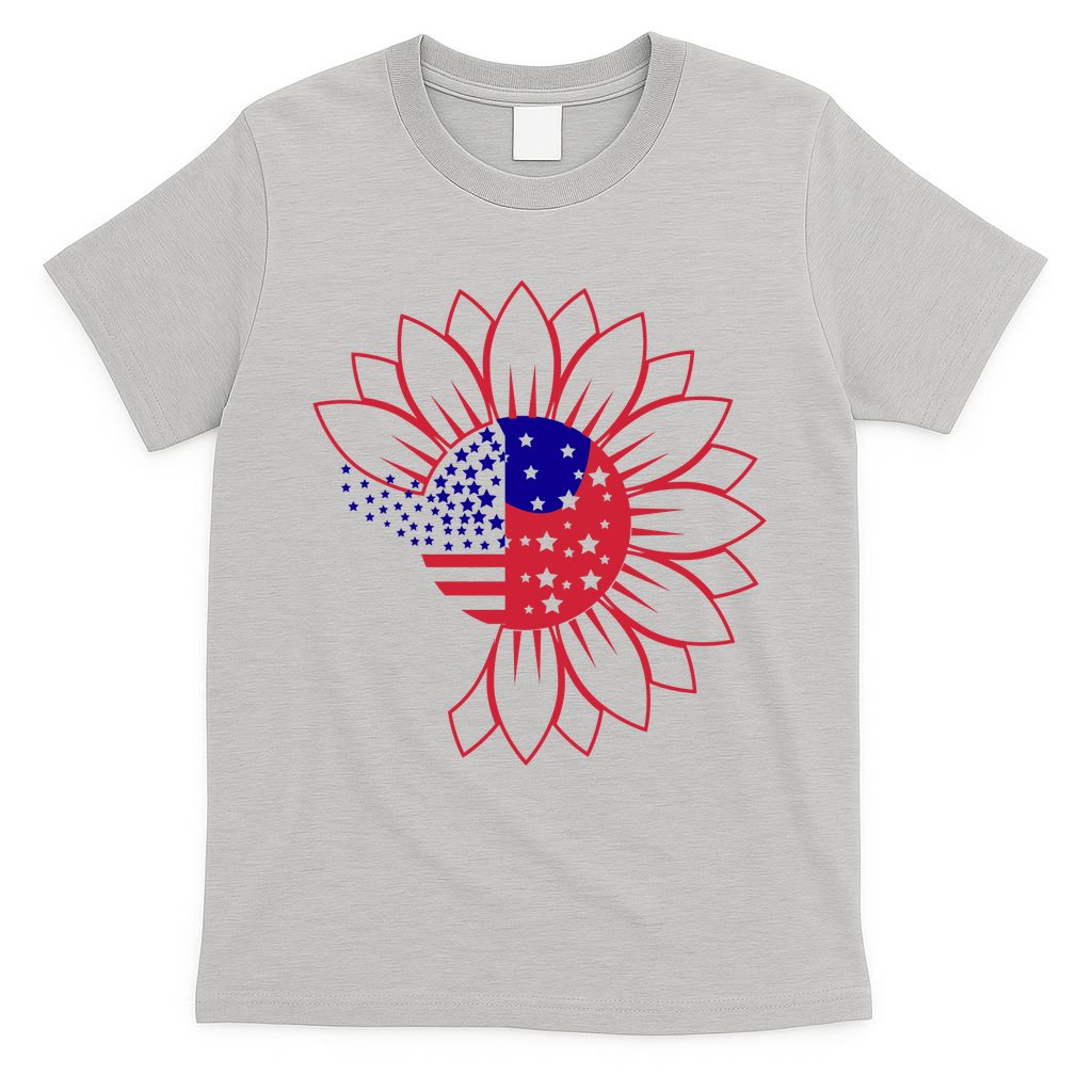 Cute USA Sunflower Flag T-Shirt