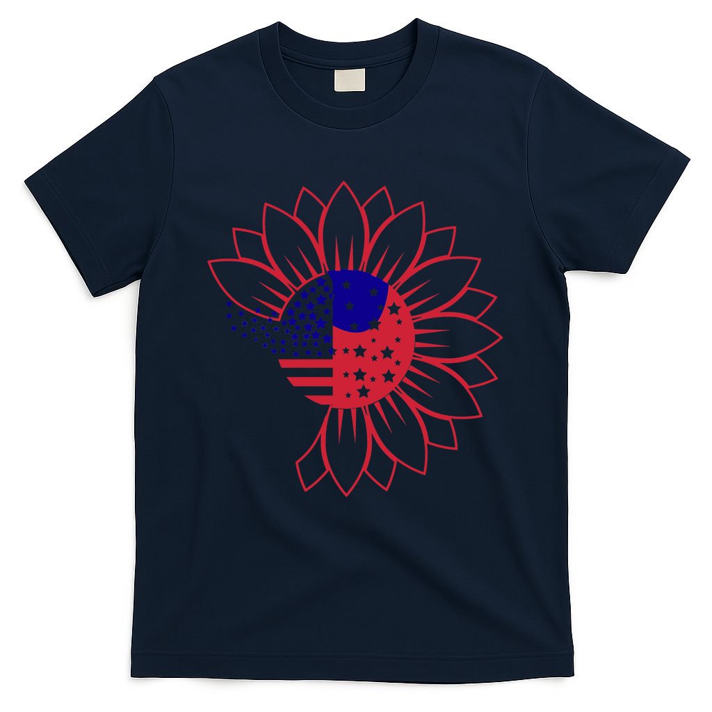 Cute USA Sunflower Flag T-Shirt