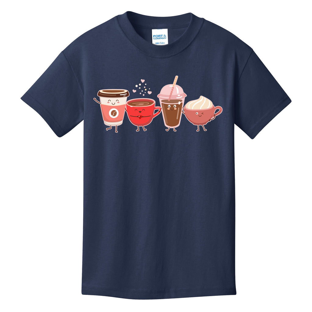 Cute Valentine Day Coffee Lover Kids T-Shirt