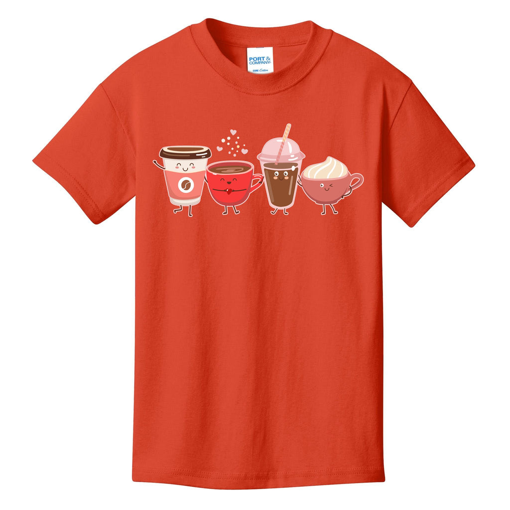 Cute Valentine Day Coffee Lover Kids T-Shirt