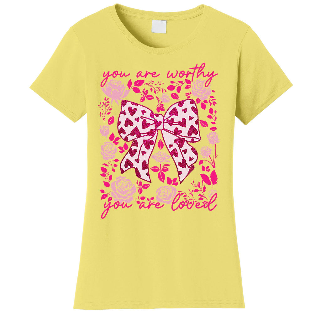 Checkered ValentineS Day Heart Coquette Bow Retro Valentine Women's T-Shirt