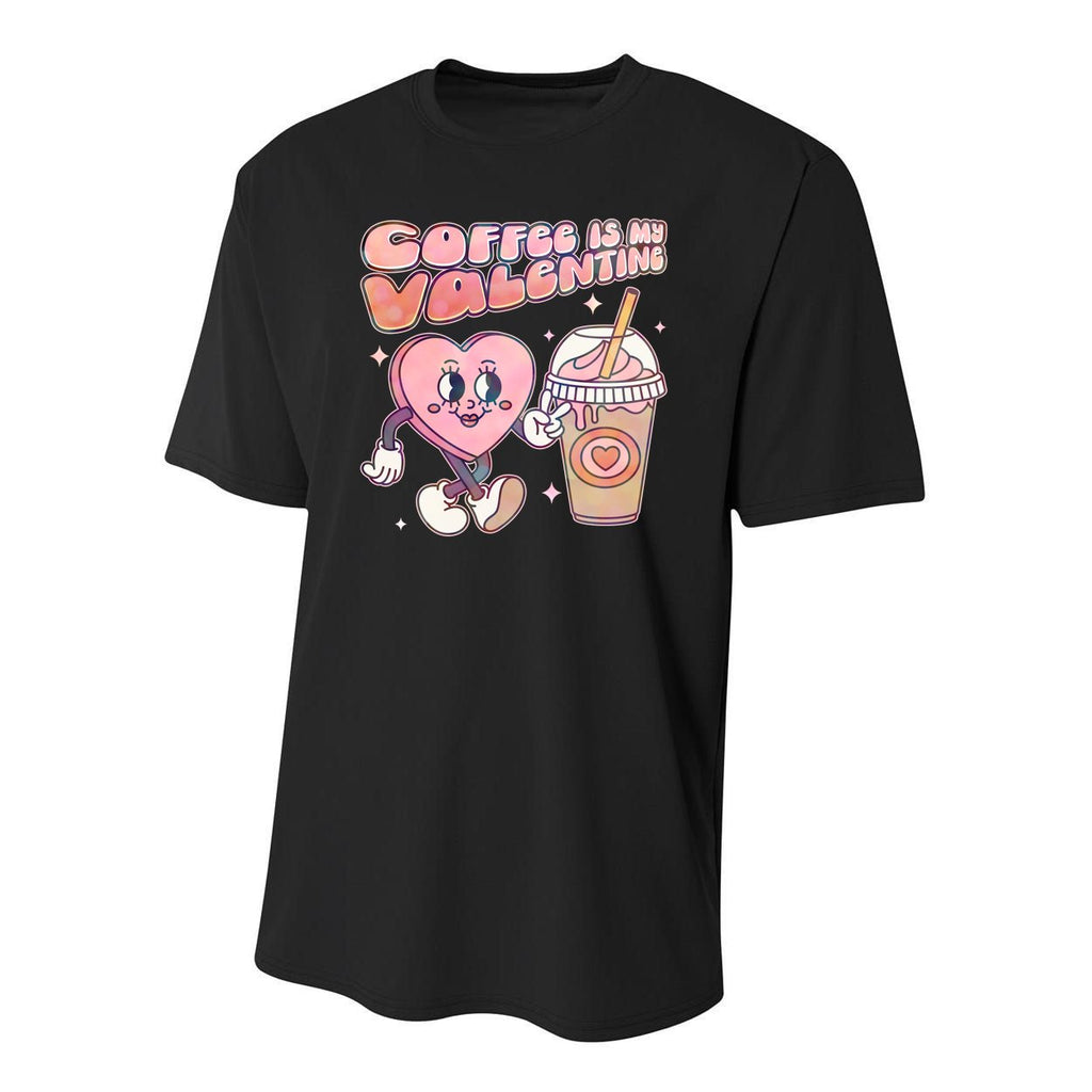 Cute Valentines Day Coffee Is My Valentine Youth Performance Sprint T-Shirt