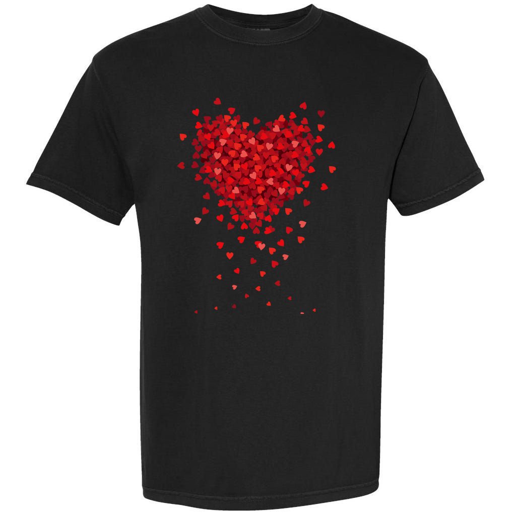 Cute Valentines Day Messy Heart Shapes Garment-Dyed Heavyweight T-Shirt