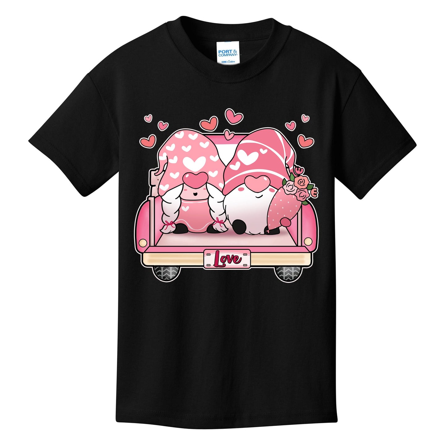 Cute Valentines Day Gnome Couple Love Kids T-Shirt