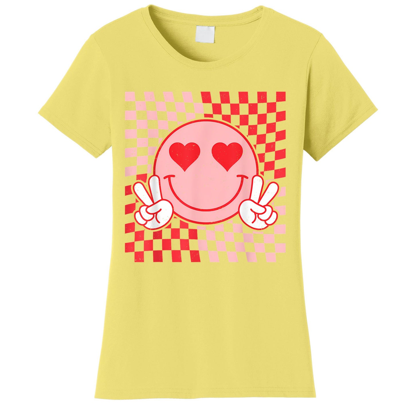 Cute Valentines Vibes Smile Face Valentine Day Women's T-Shirt