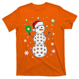 Christmas Winter Time Pickleball Snowman T-Shirt