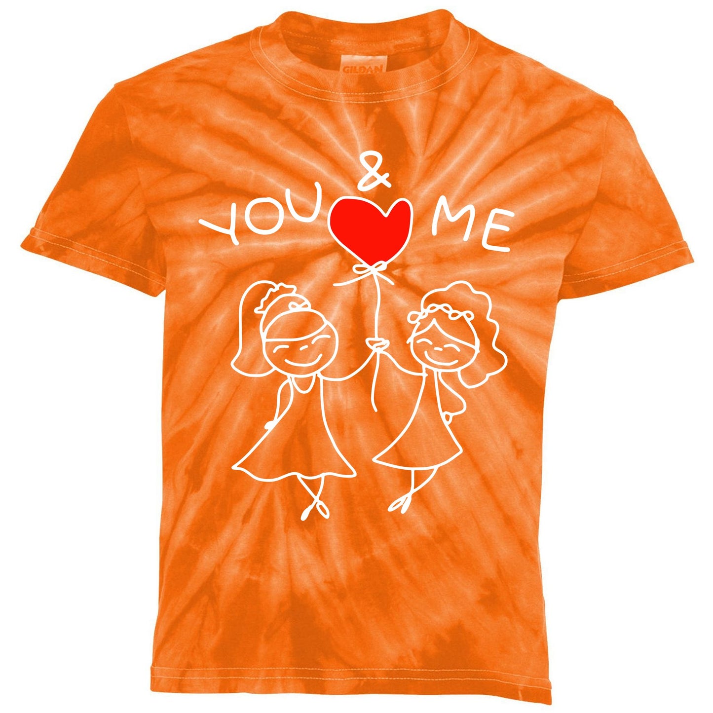 Couple You And Me Kids Tie-Dye T-Shirt