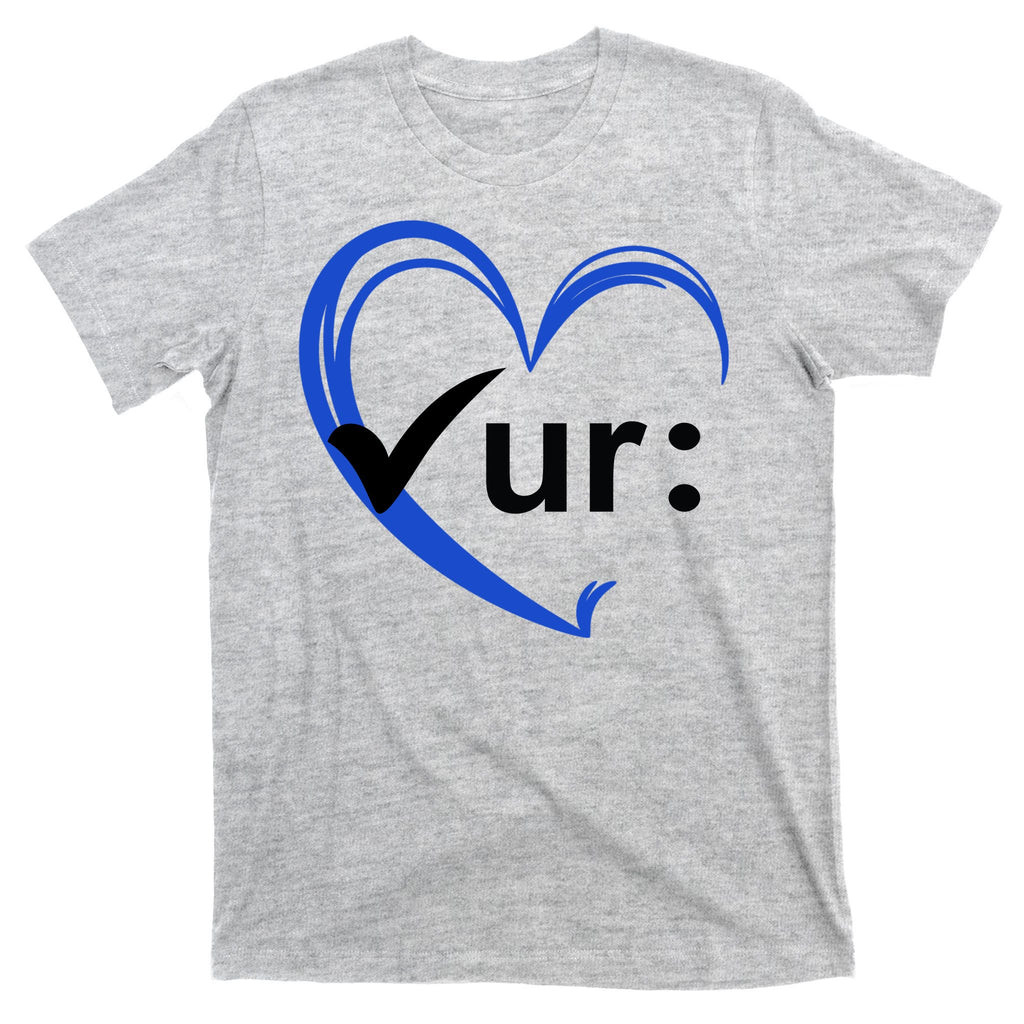 Check Your Colon Cancer Awareness Heart T-Shirt