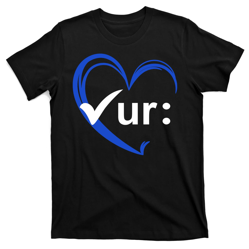 Check Your Colon Cancer Awareness Heart T-Shirt