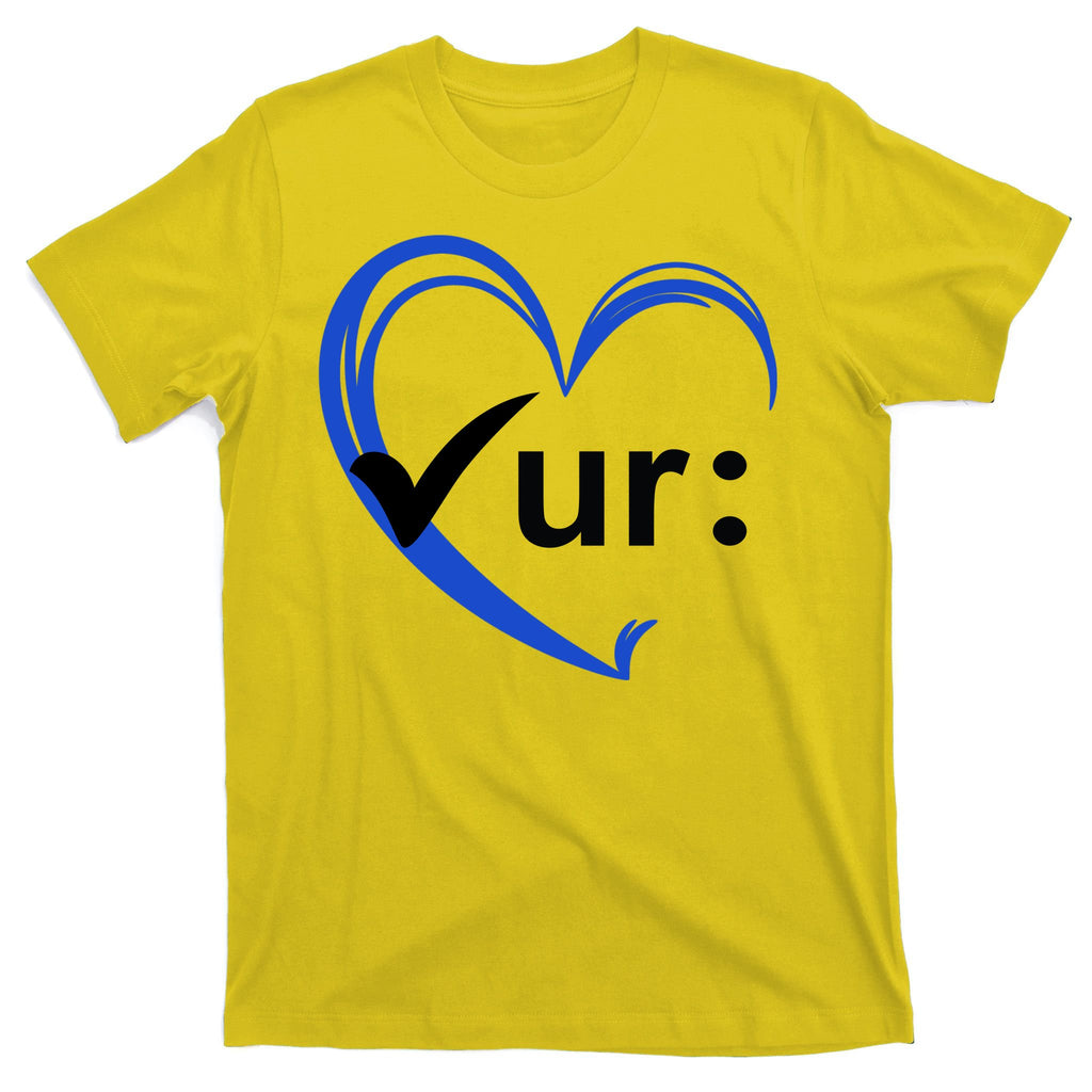 Check Your Colon Cancer Awareness Heart T-Shirt