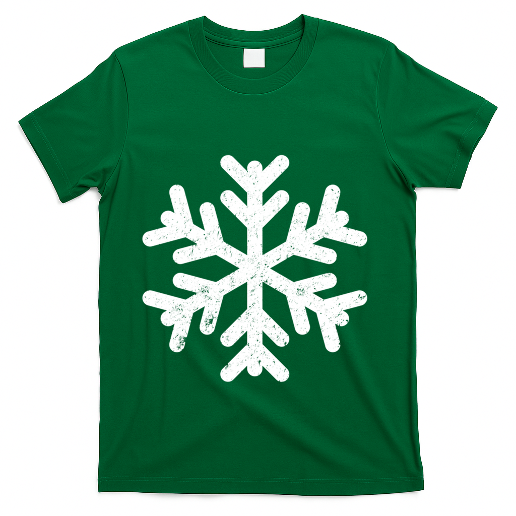 White Snowflake Cool Winter Sports Xmas Gift Meaningful Gift T-Shirt