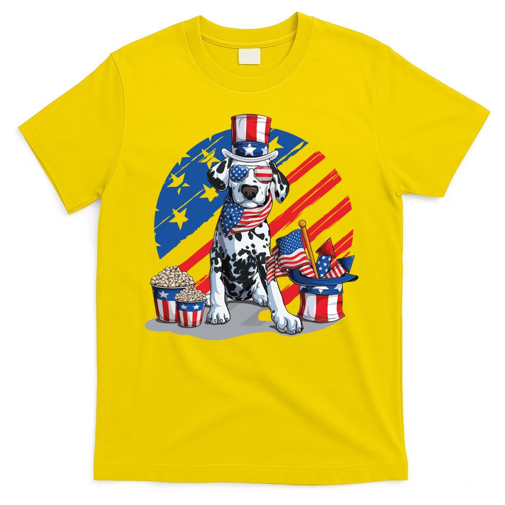 Dalmatian 4th Of July American Sunglasses Dog Puppy Usa Gift T-Shirt