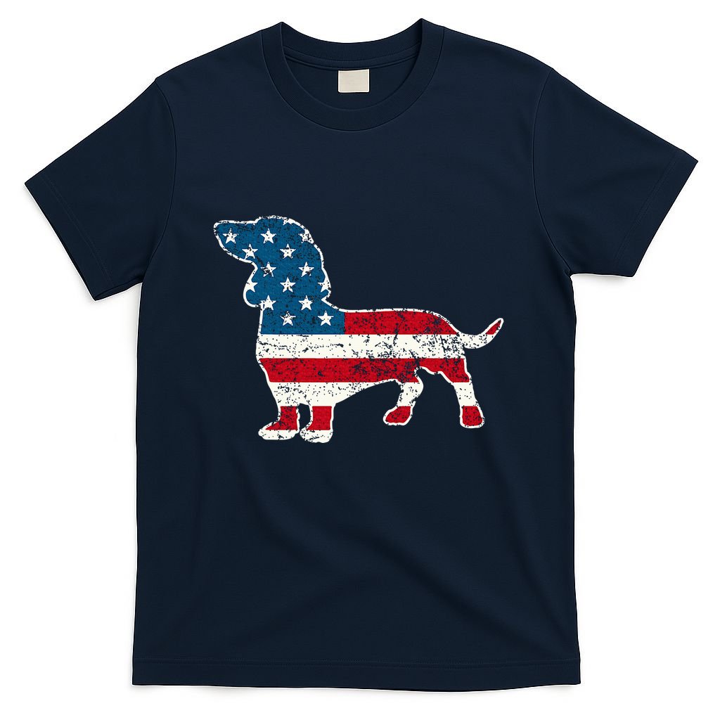 Dachshund 4th Of July American Flag Dog Lovers T-Shirt