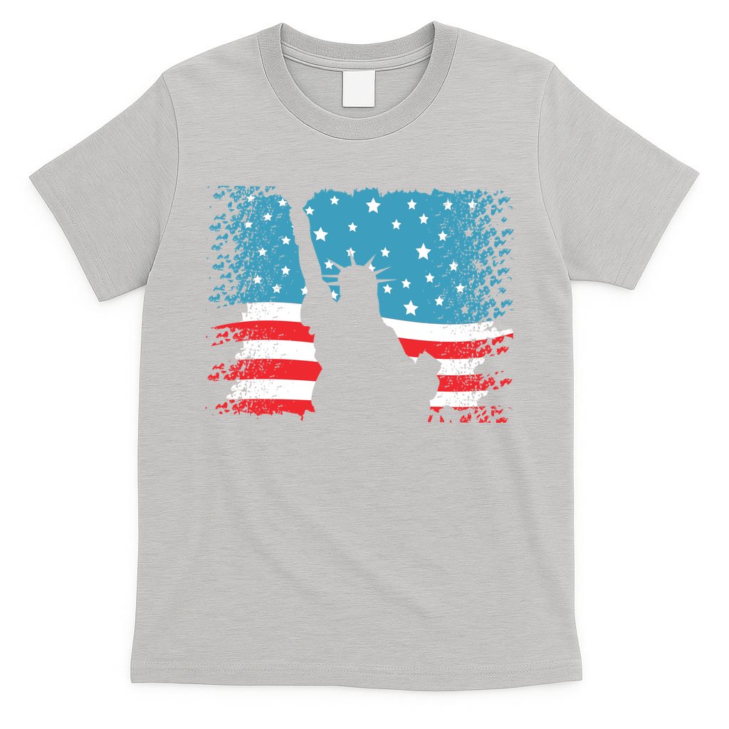 Distressed 4th Of July Liberty Flag T-Shirt