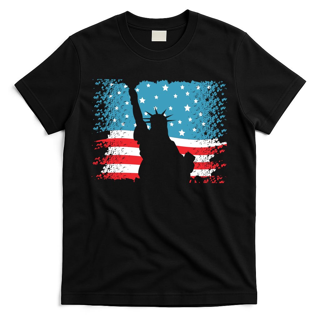 Distressed 4th Of July Liberty Flag T-Shirt