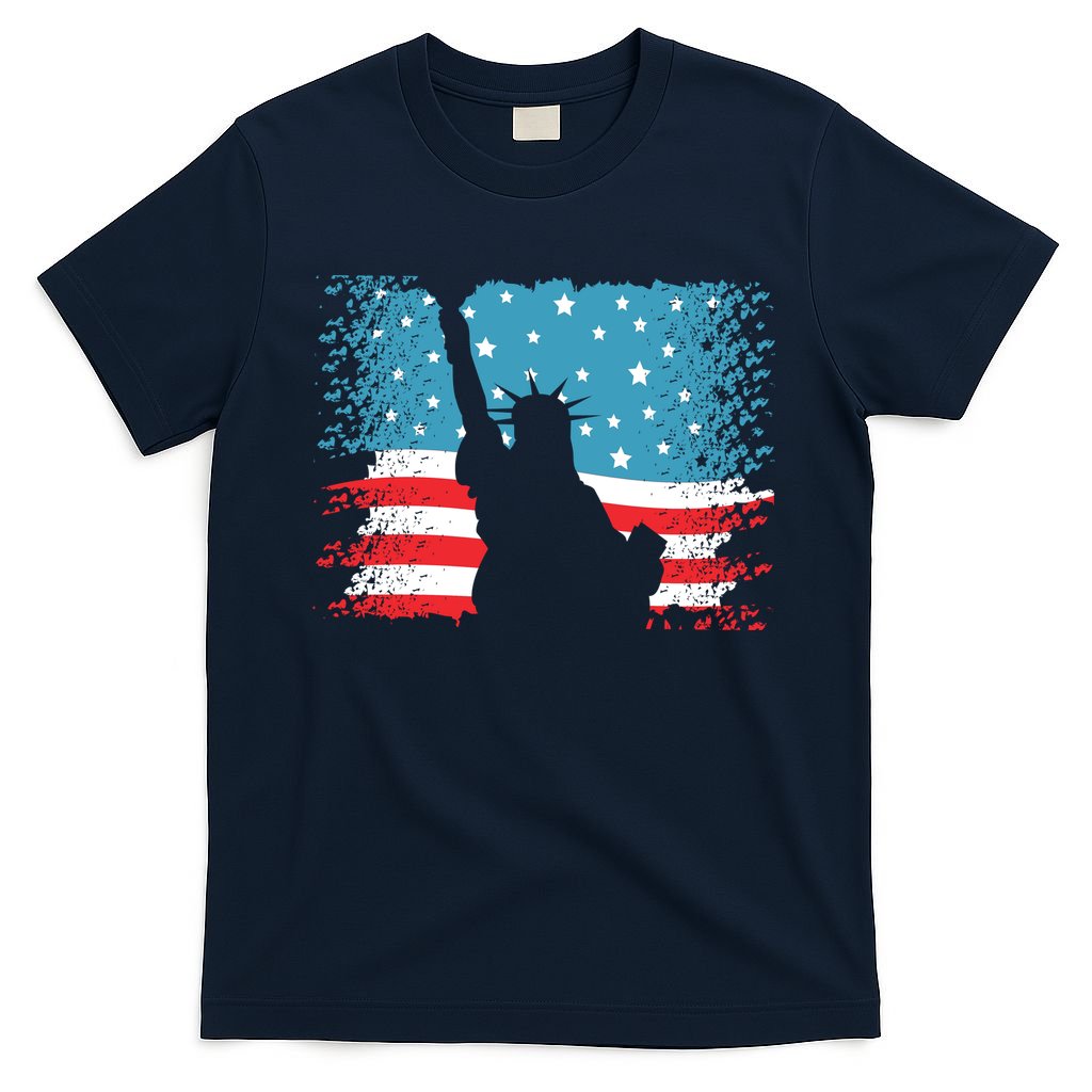 Distressed 4th Of July Liberty Flag T-Shirt