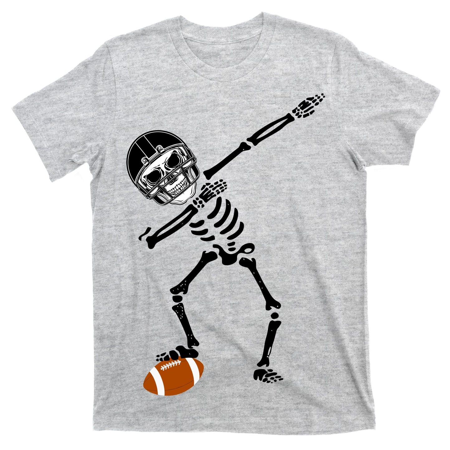 Dabbing Skeleton Football Dab Touchdown TD T-Shirt