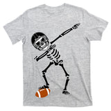 Dabbing Skeleton Football Dab Touchdown TD T-Shirt