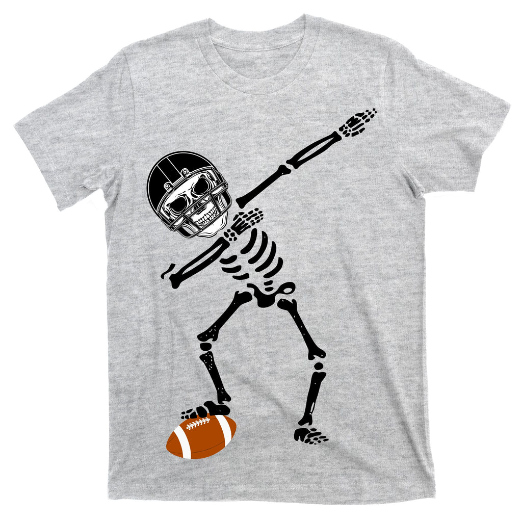 Dabbing Skeleton Football Dab Touchdown TD T-Shirt