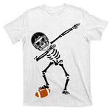 Dabbing Skeleton Football Dab Touchdown TD T-Shirt