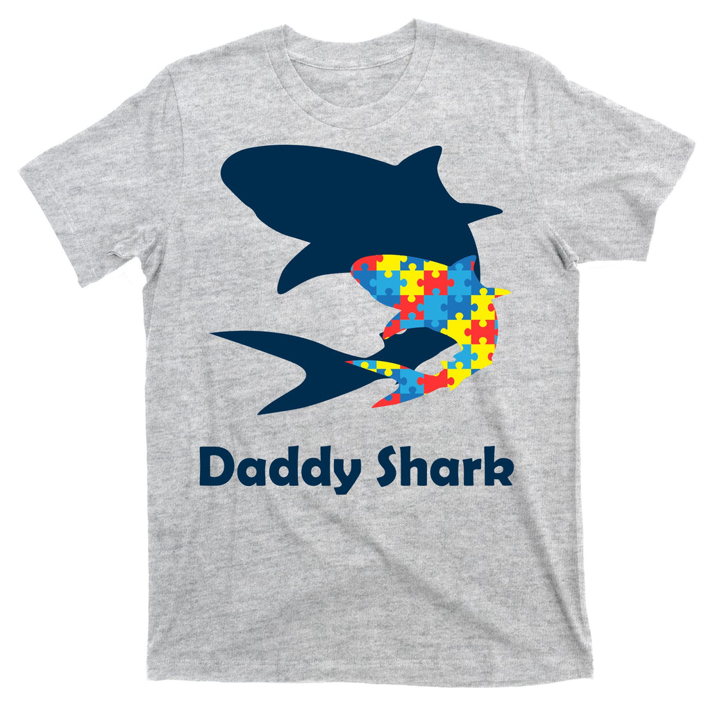 Daddy Shark Puzzles Autism Awareness T-Shirt