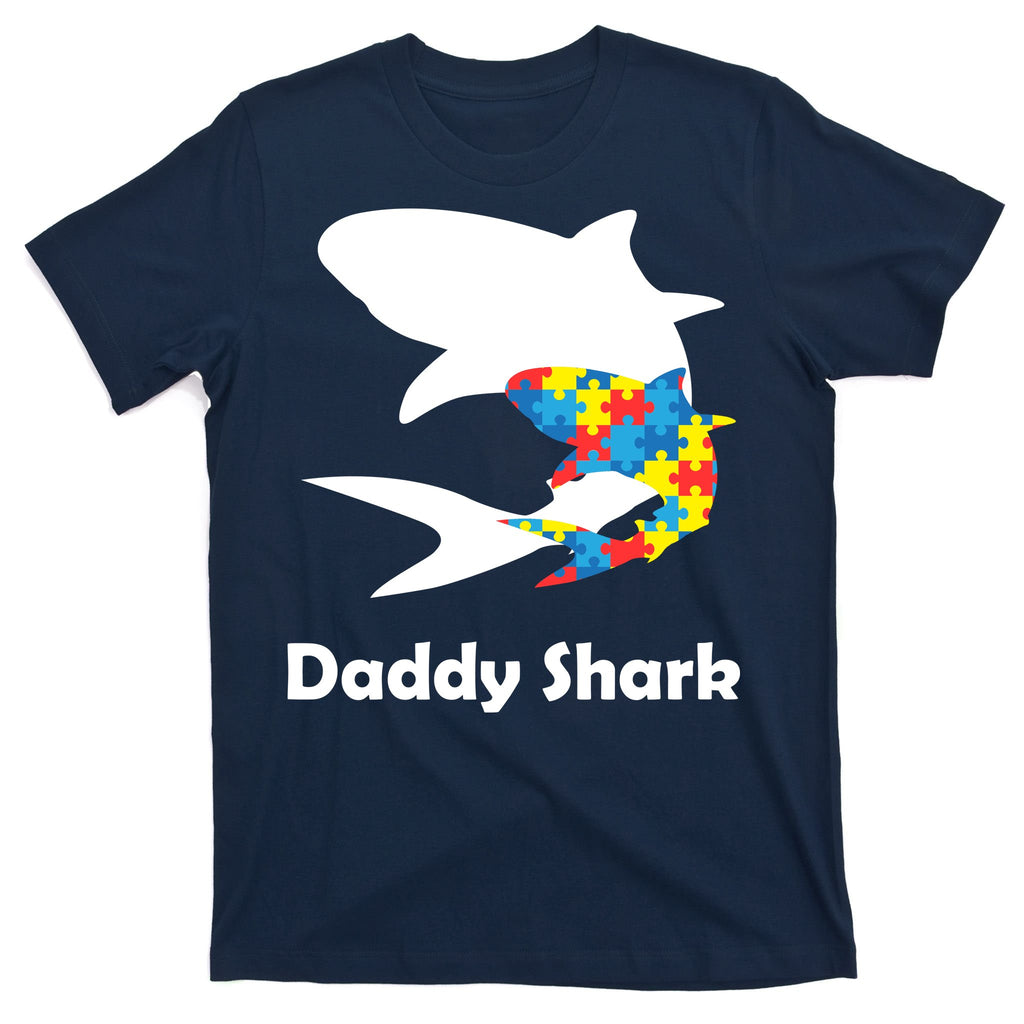 Daddy Shark Puzzles Autism Awareness T-Shirt