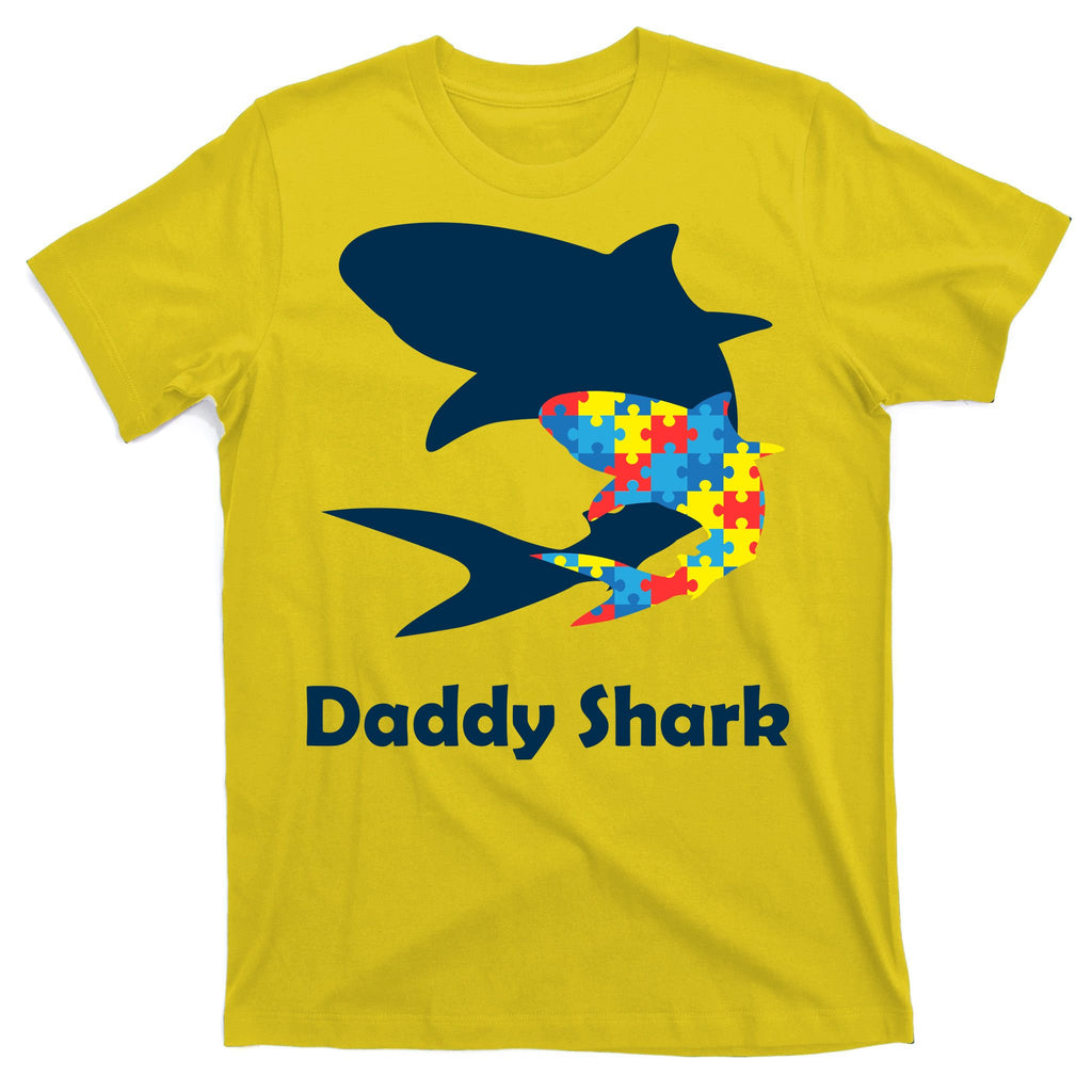 Daddy Shark Puzzles Autism Awareness T-Shirt