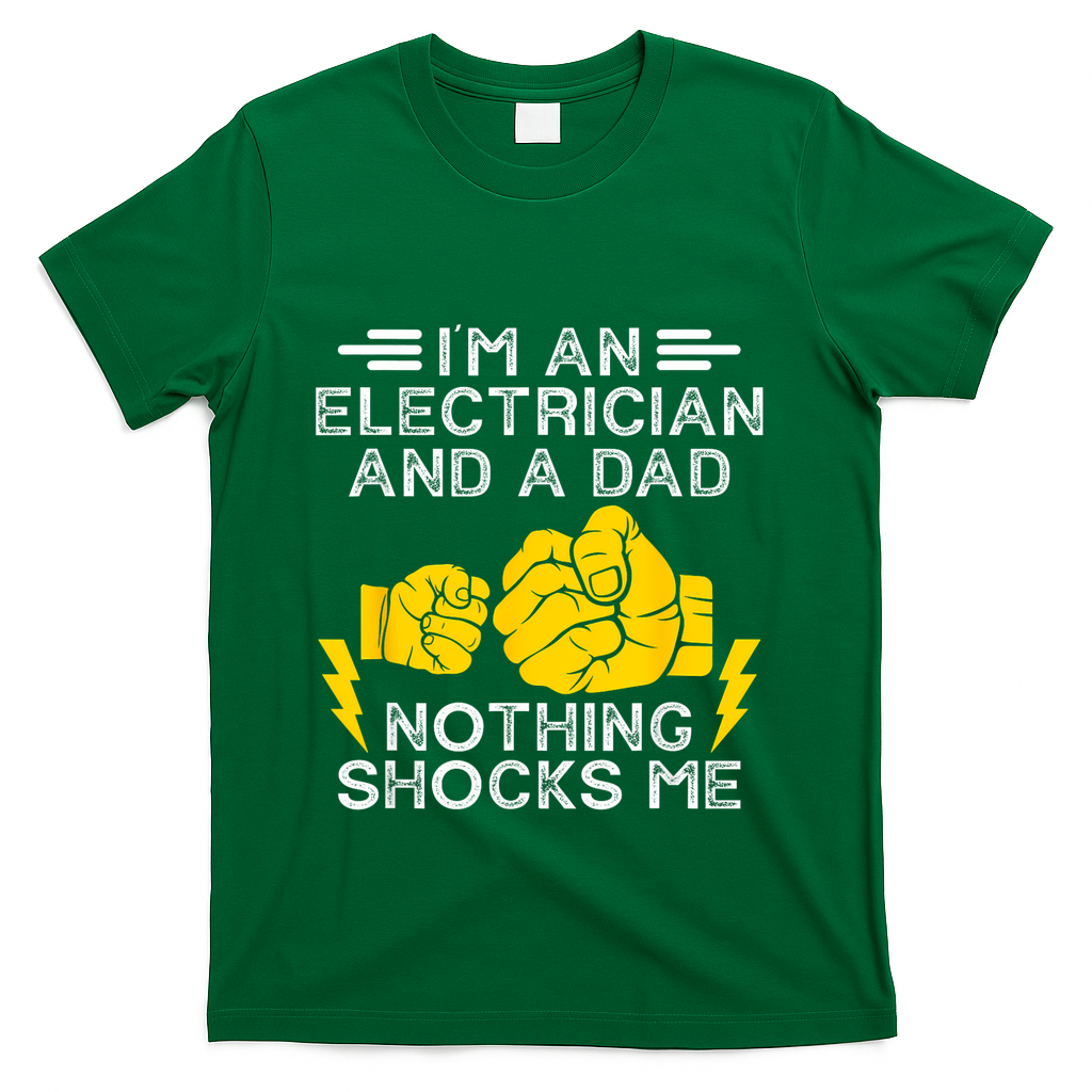 Electrician Lineman Dad Joke For Electrical Engineer Father T-Shirt
