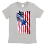 Dallas Football Fan USA American Flag T-Shirt