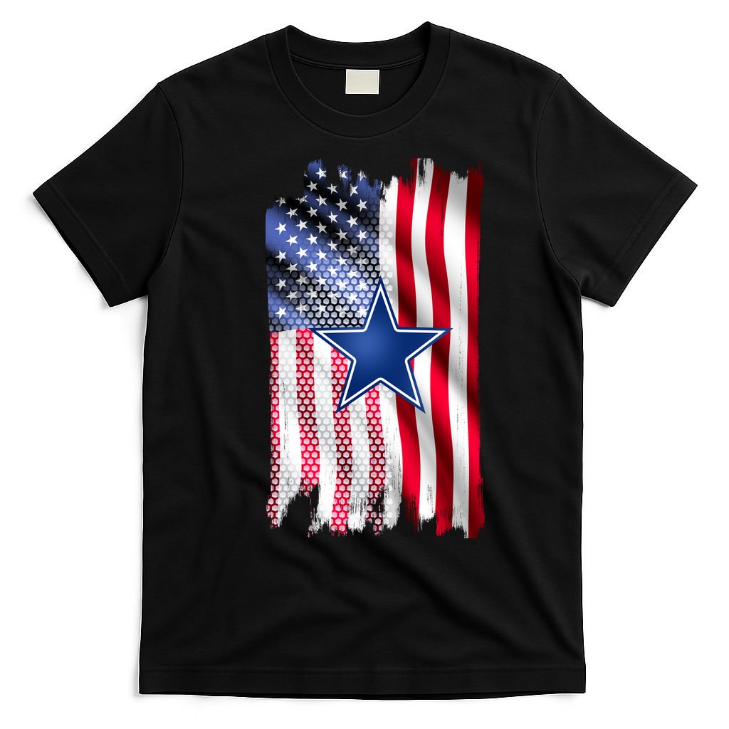 Dallas Football Fan USA American Flag T-Shirt