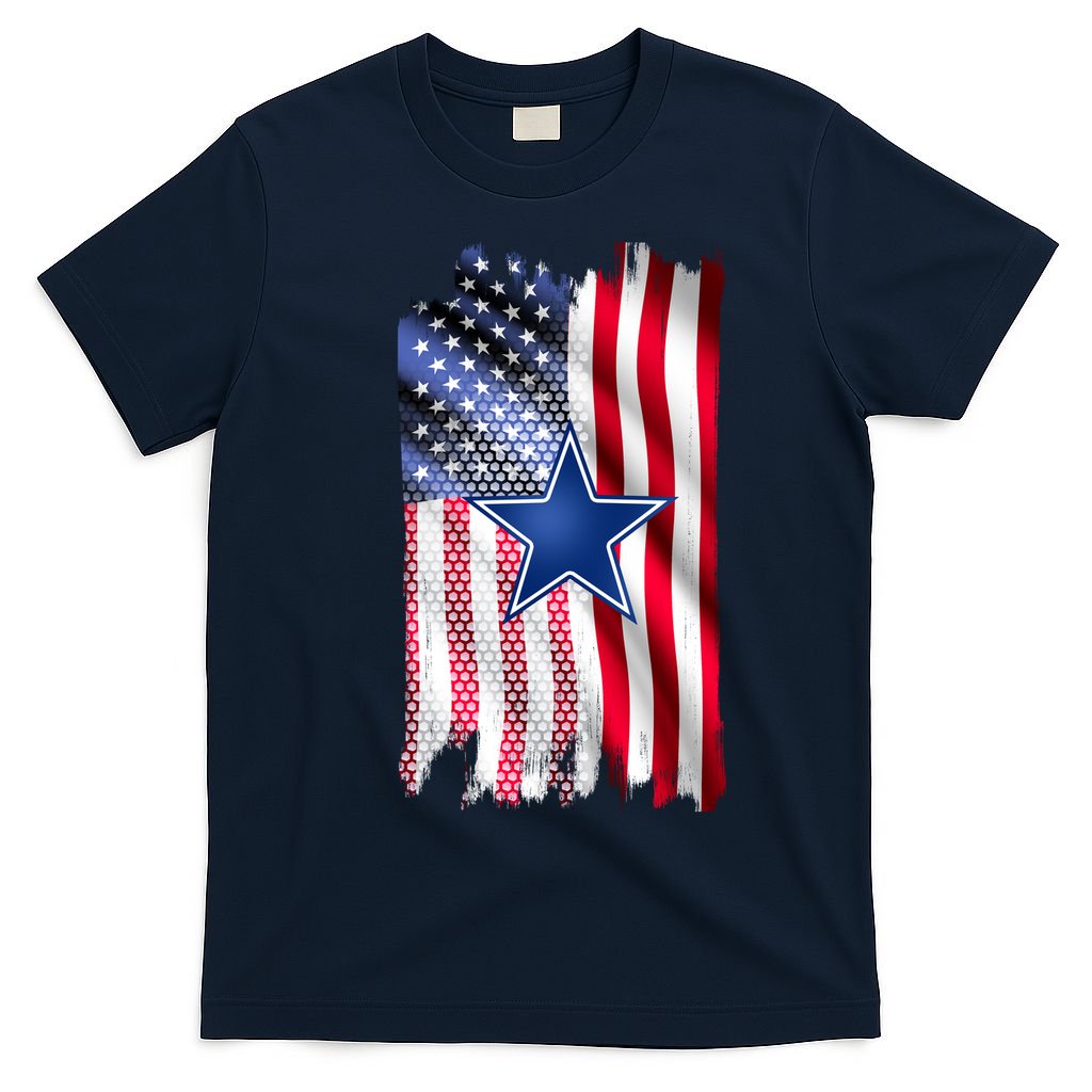 Dallas Football Fan USA American Flag T-Shirt