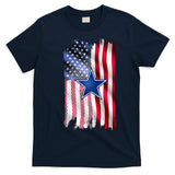 Dallas Football Fan USA American Flag T-Shirt