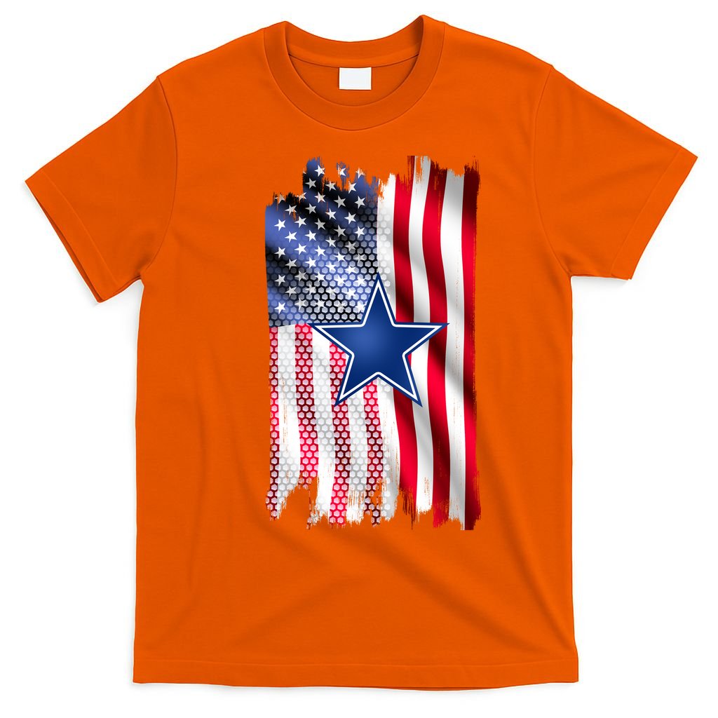 Dallas Football Fan USA American Flag T-Shirt