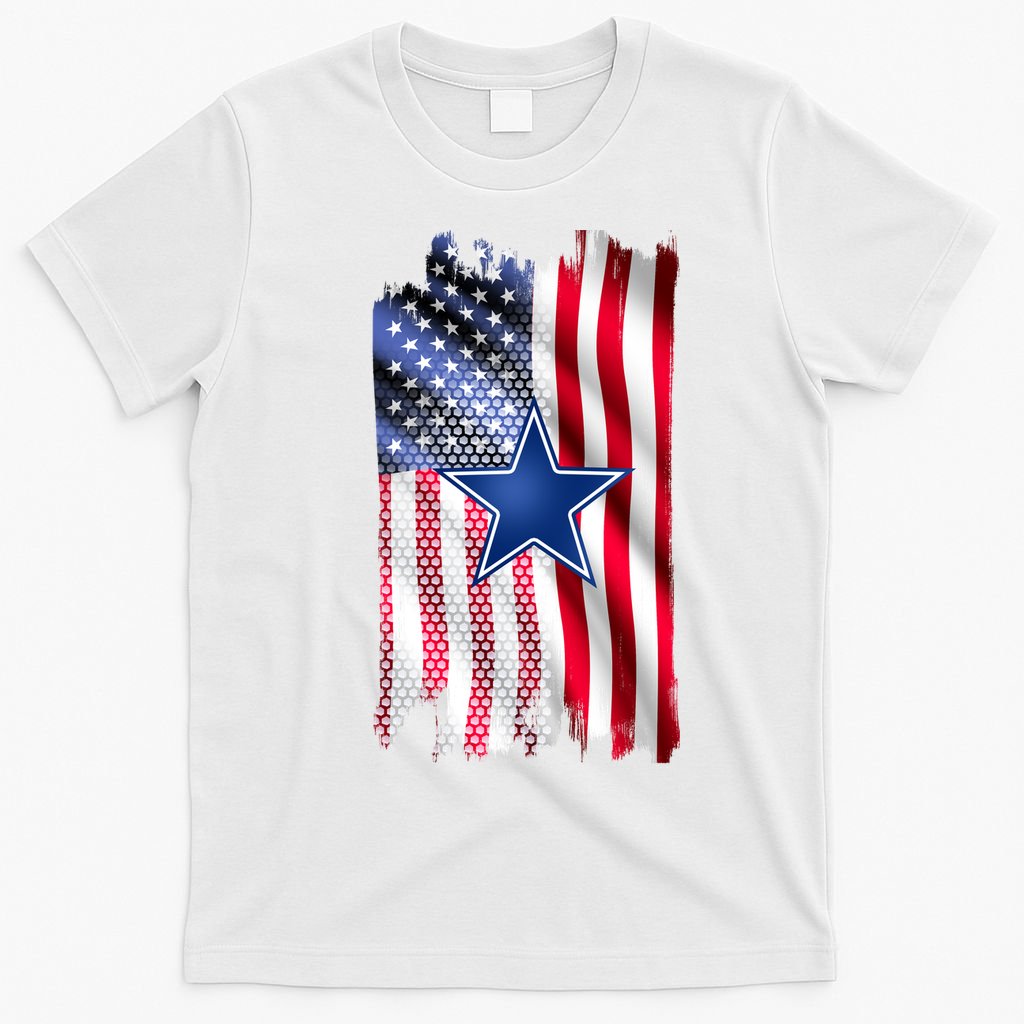 Dallas Football Fan USA American Flag T-Shirt