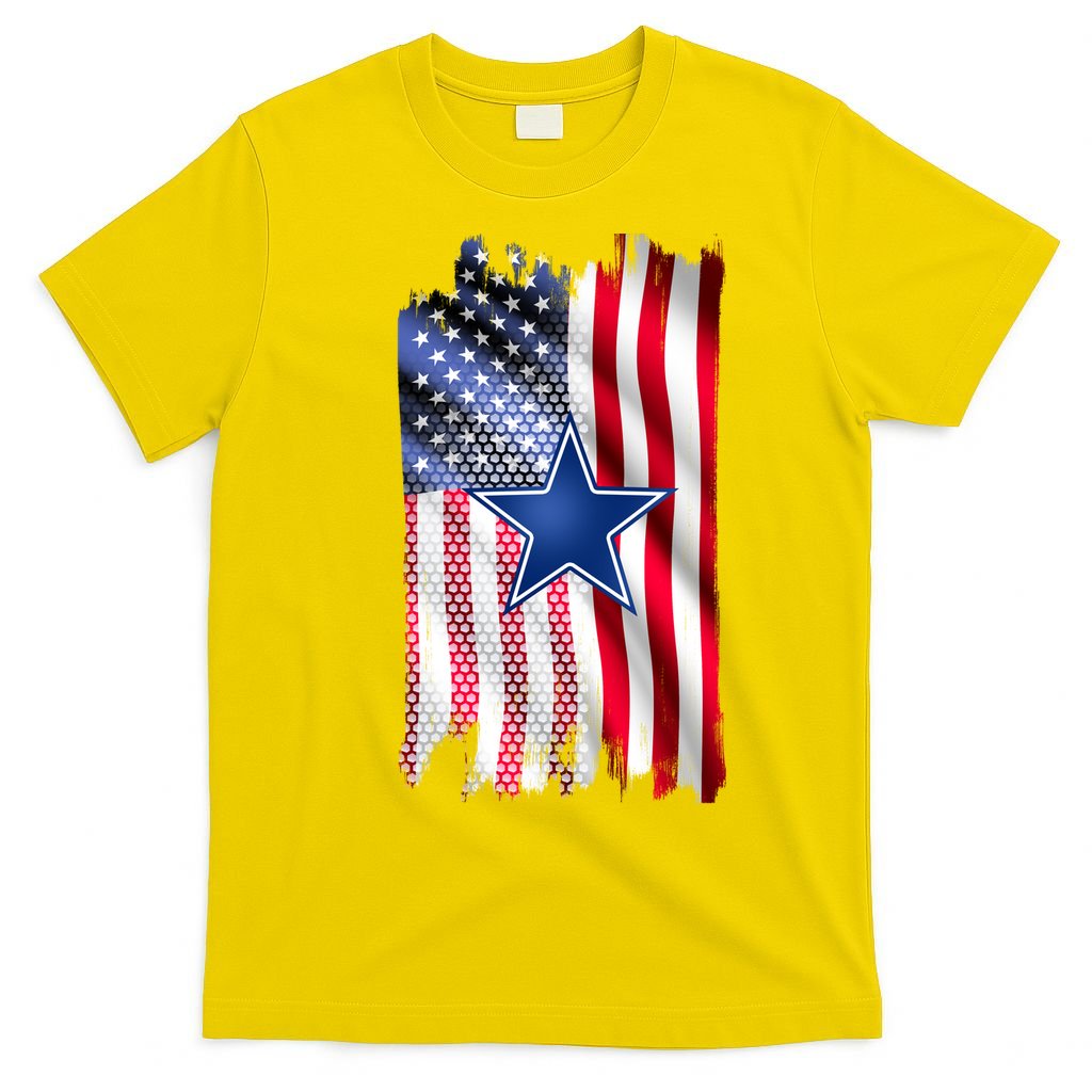 Dallas Football Fan USA American Flag T-Shirt