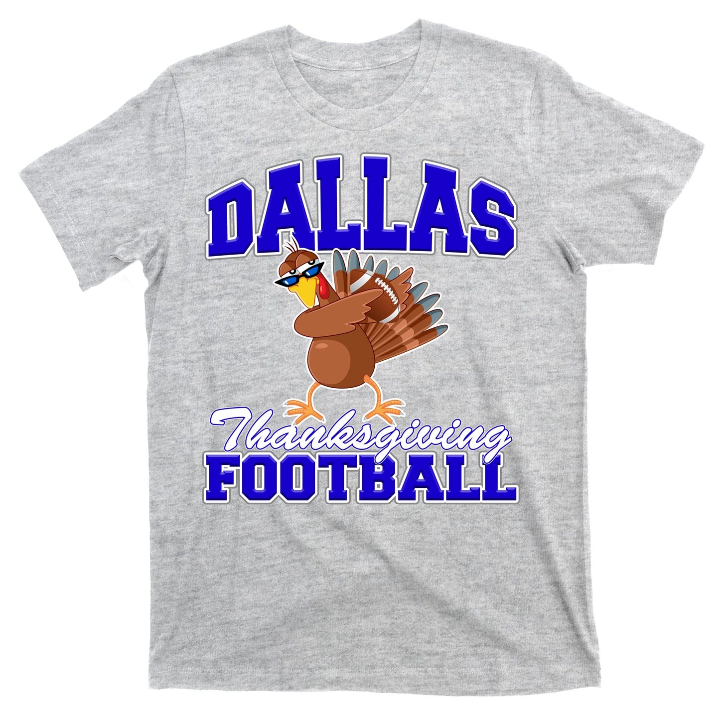 Dallas Thanksgiving Football Funny Dabbing Turkey T-Shirt