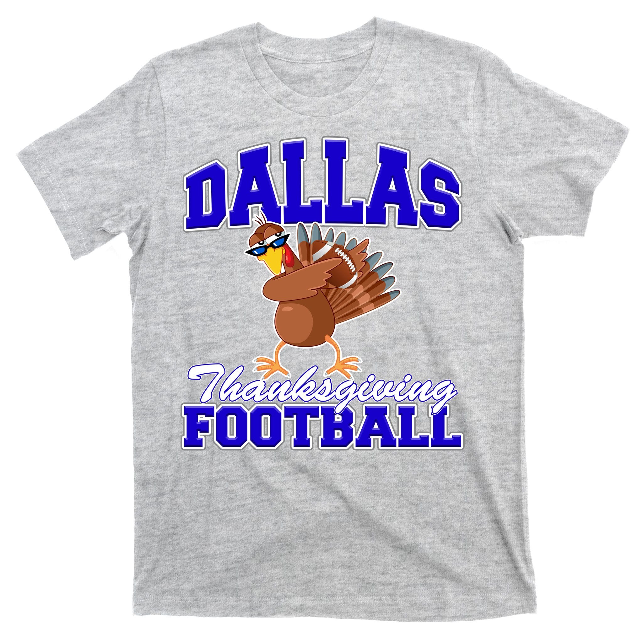 Dallas Thanksgiving Football Funny Dabbing Turkey T-Shirt