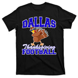 Dallas Thanksgiving Football Funny Dabbing Turkey T-Shirt