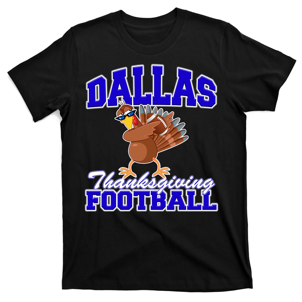 Dallas Thanksgiving Football Funny Dabbing Turkey T-Shirt